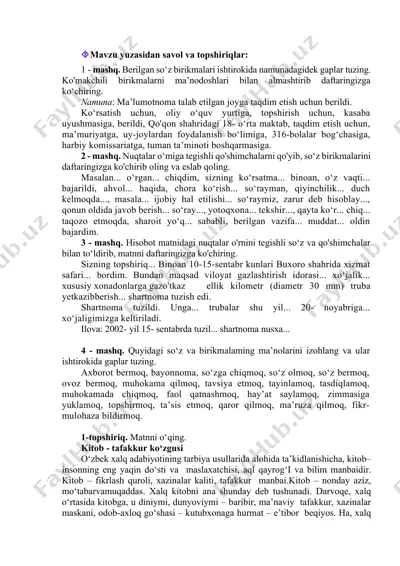 so'z birikmalari va ularning ma'nodoshlari — DOCX