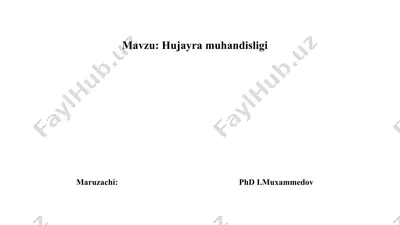 hujayramuhandisligi — PPTX