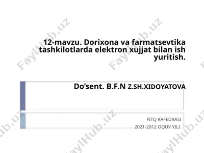 elektron hujjatlar — PPTX