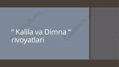 kalila va dimna — PPTX