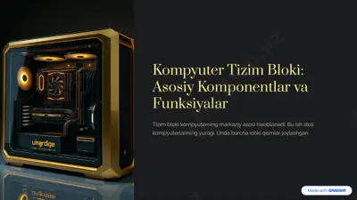 kompyuter tizimi bloki asosiy kompentlari va funksiyalari — PDF