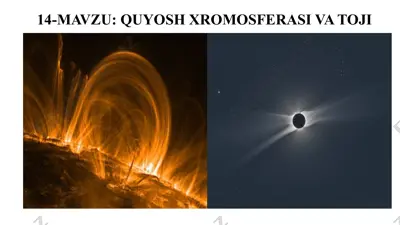 xromosfera va quyosh tojining ta'rifi — PPT