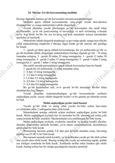 go‘sht korxonasining tuzilishi — DOCX