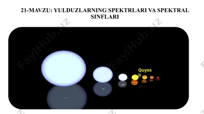 yulduzlarining spektral sinflari — PPT