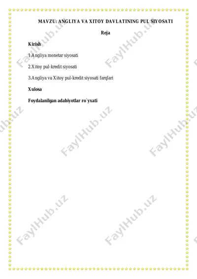 angliya va xitoy haqidaa umumiy ma`lumot — PDF