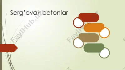 serg’ovak betonlar — PPTX