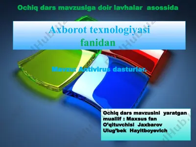 antivirus dasturlari — PPTX