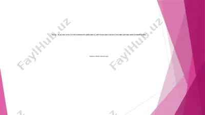 maktabgacha ta’lim tashkilotlarida bolalarni maktabga sifatli tayyorlash ishlarini tashkil etish — PPTX