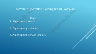algoritmlar — PPTX