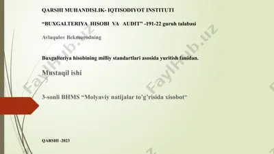 buxgalteriya hisobi va audit — PPTX