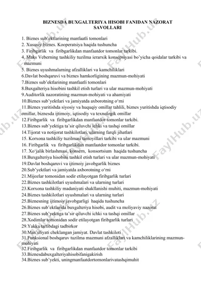 buxgalteriya hisobini tashkil etish turlari va ular mazmun-mohiyati — DOCX