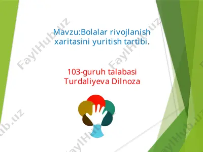 bolalar rivojlanish xaritasini yuritish tartibi — PPTX