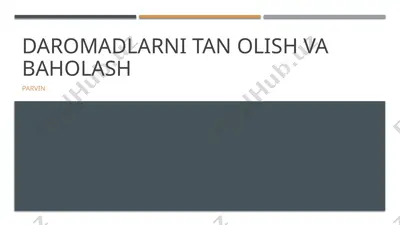 daromadlarni tan olish va baholash — PPTX