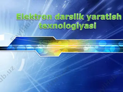 elektron darslik yaratish — PPT