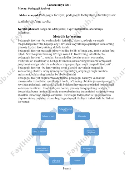 pedagogik faoliyat — DOCX