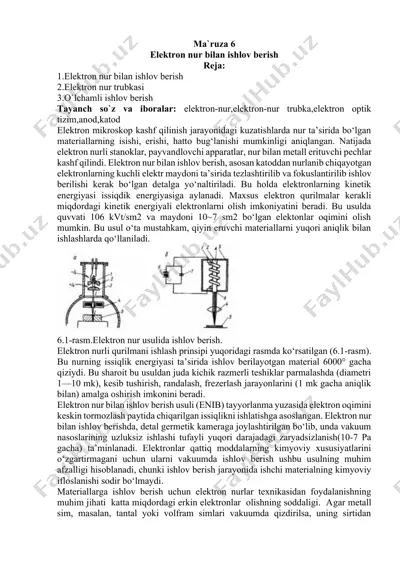 elektron nur bilan ishlov berish — DOCX