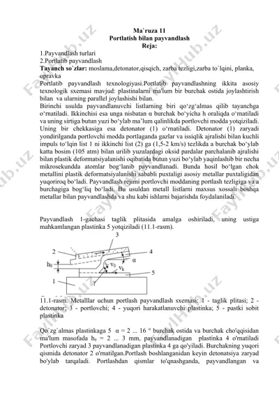 portlatib payvandlash texnologiyasi — DOCX