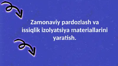 zamonaviy pardozlash va issiqlik izolyatsiya materiallari — PPTX