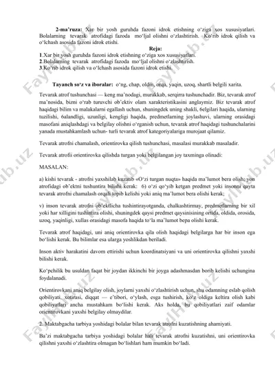 fazoni idrok etishning xususiyatlari — DOCX