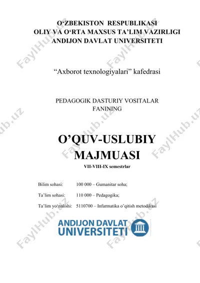 o‘quv-uslubiy majmua — DOC
