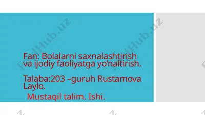 mehnat va uni o’gitish metodikasi darslik — PPTX