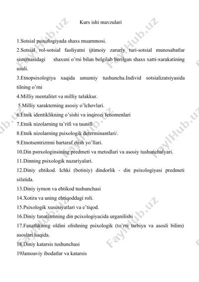 sotsial psixologiyada shaxs muammolari — DOCX