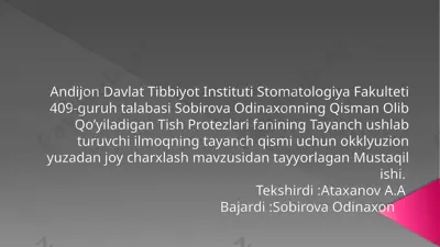 tish protezlari — PPTX