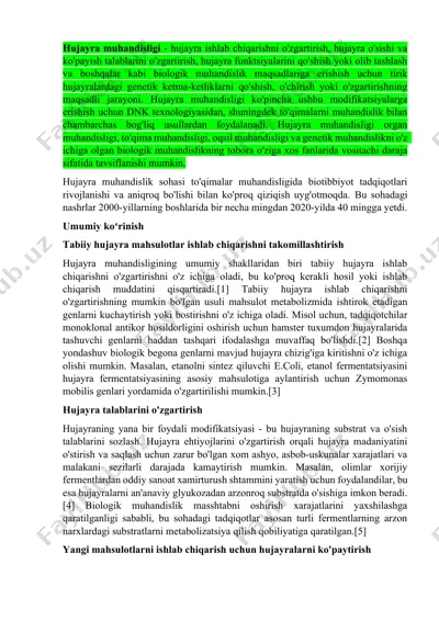 hujayra muhandisligi — DOCX