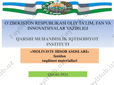xususiy kapital hisobi — PPTX