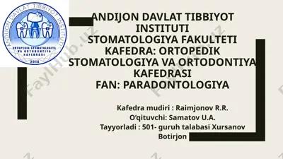 tahtakach protezlari — PPTX