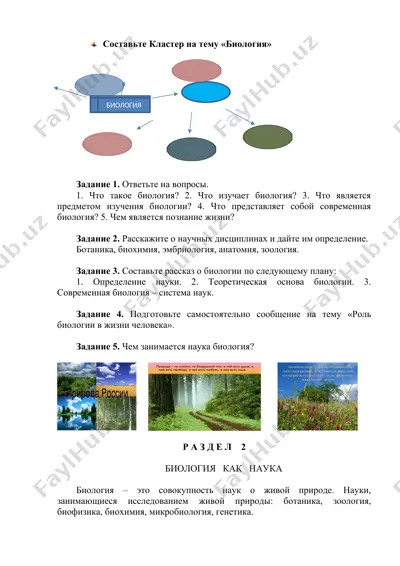 biologiya klasterni tuzish — DOCX