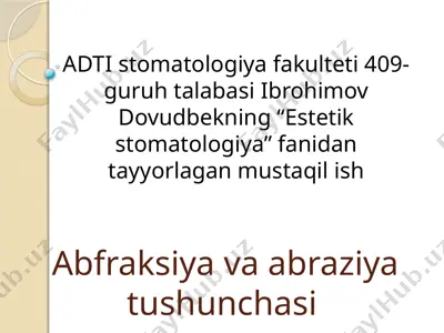 abfraksiya — PPTX