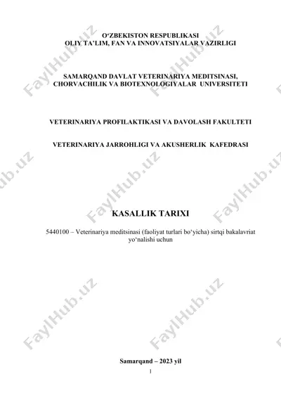 kasallik tarixi — DOC