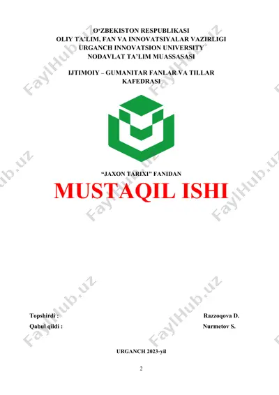 "qadimgi xitoy tarixi" — DOCX