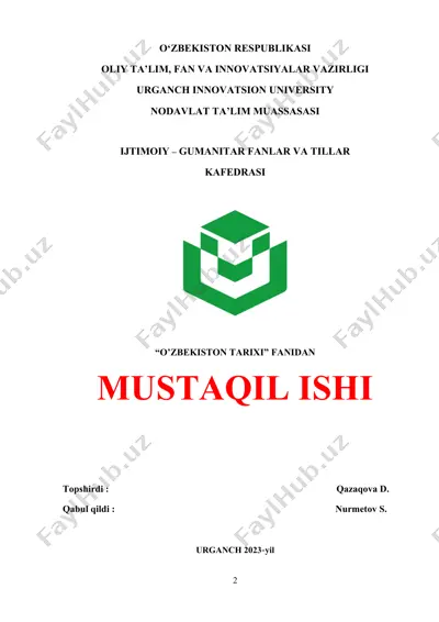 o’zbekiston tarixi. o’rta osiyodagi mezolit davri ibtidoiy manzilgohlari xaritasini tuzish — DOCX
