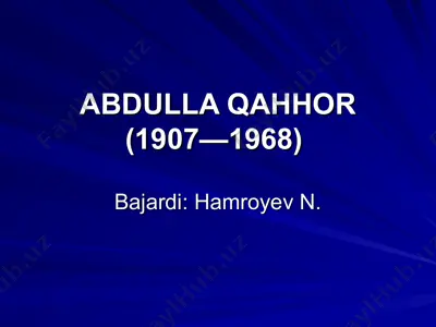 abdulla qahhor 2 — PPT