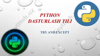 pythonda true and except operatorlari — PPTX