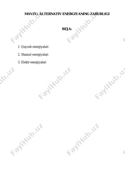 quyosh energetikasi — PDF