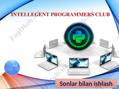 pythonda sonlar bilan ishlash — PPTX
