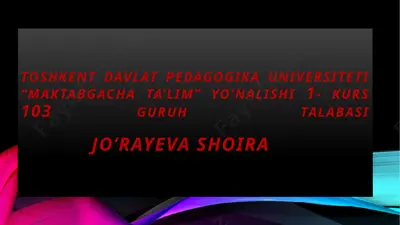 davlat talablari va o'qituvchi ruhiyati — PPTX