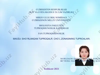 sho`rlangan tupoqlar — PPTX