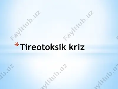 tireotoksikkriz — PPTX