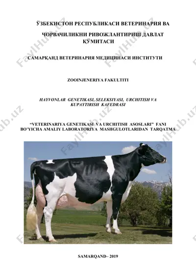 veterinariya genetikasi va urchitish asoslari — DOCX