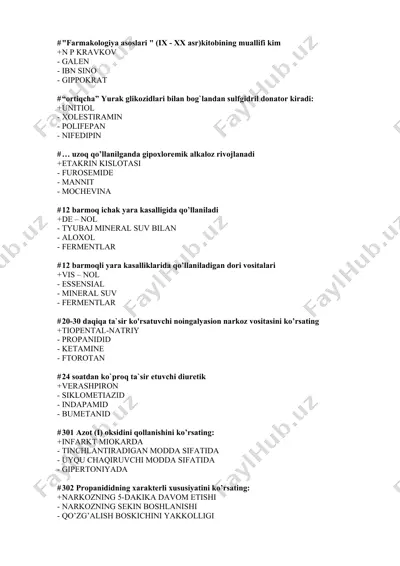 farmakologiya asoslari (ix - xx asr) kitobi — DOC