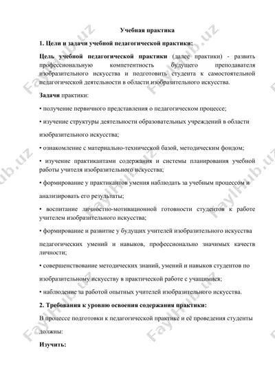 учебная педагогическая практика — DOC