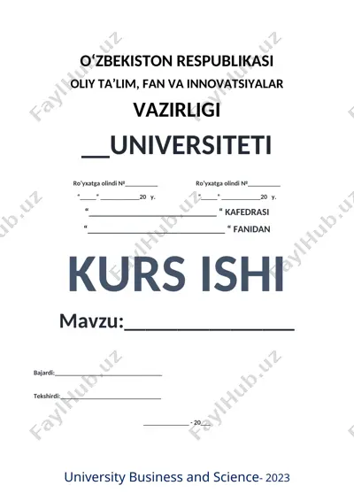 elektron jurnal kompleks axborot tizimi — DOC
