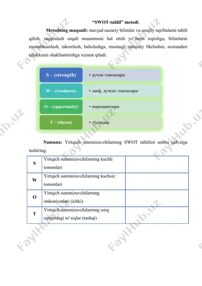 swot-tahlil metodi — DOC