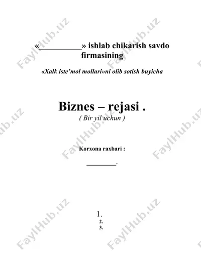xalk iste’mol mollari — DOC