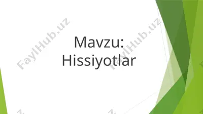 hissiyotlar — PPTX