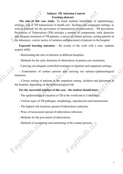 tb infection control — DOC